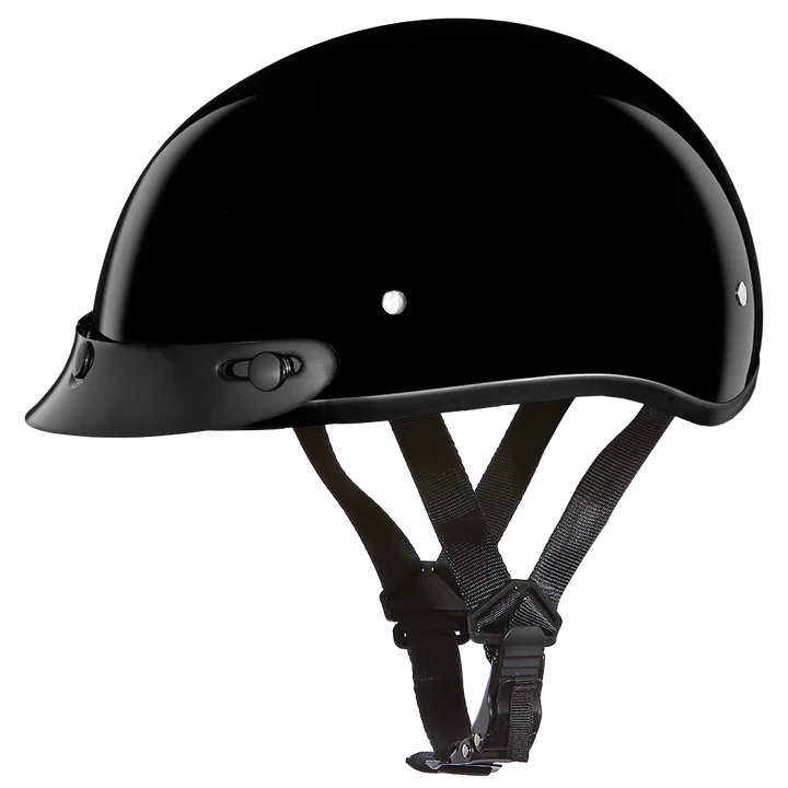 DOT Children motorcycle skull cap Jr helmet Hi-Gloss black