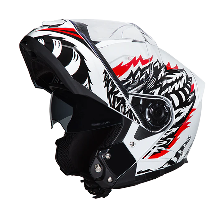 Glide Modular Motorcycle Helmet - DOT Approved, Bluetooth Ready, Dual Visor, Men/Women/Youth - Phoenix