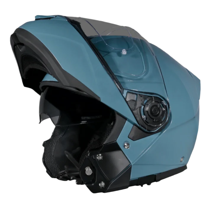 Glide Modular Motorcycle Helmet - DOT Approved, Bluetooth Ready, Dual Visor, Men/Women/Youth - Shark blu