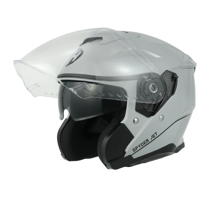DOT & ECE Spyder Jet full face motorcycle helmet- Cool Grey