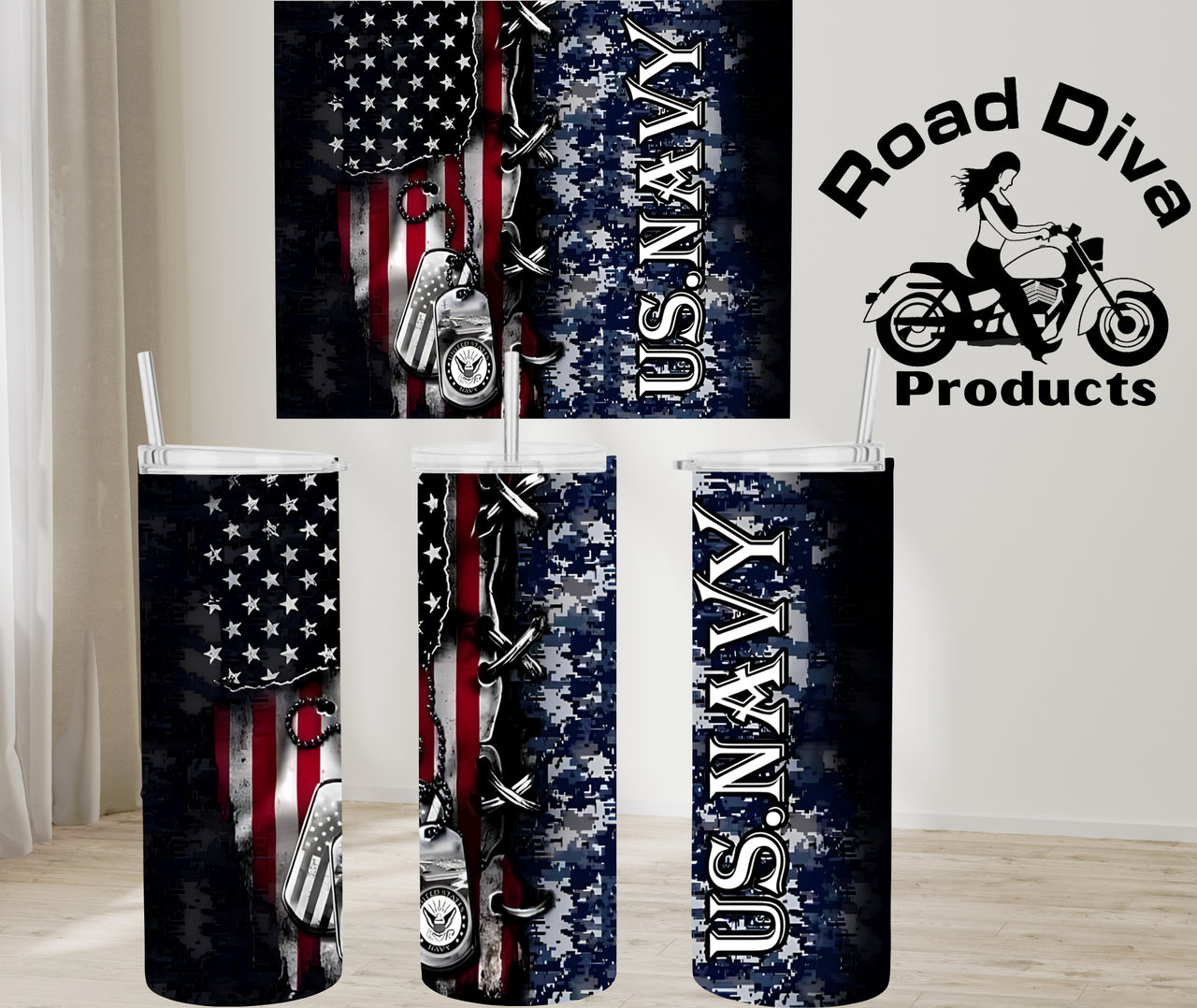 U.S. Navy stainless steel tumbler
