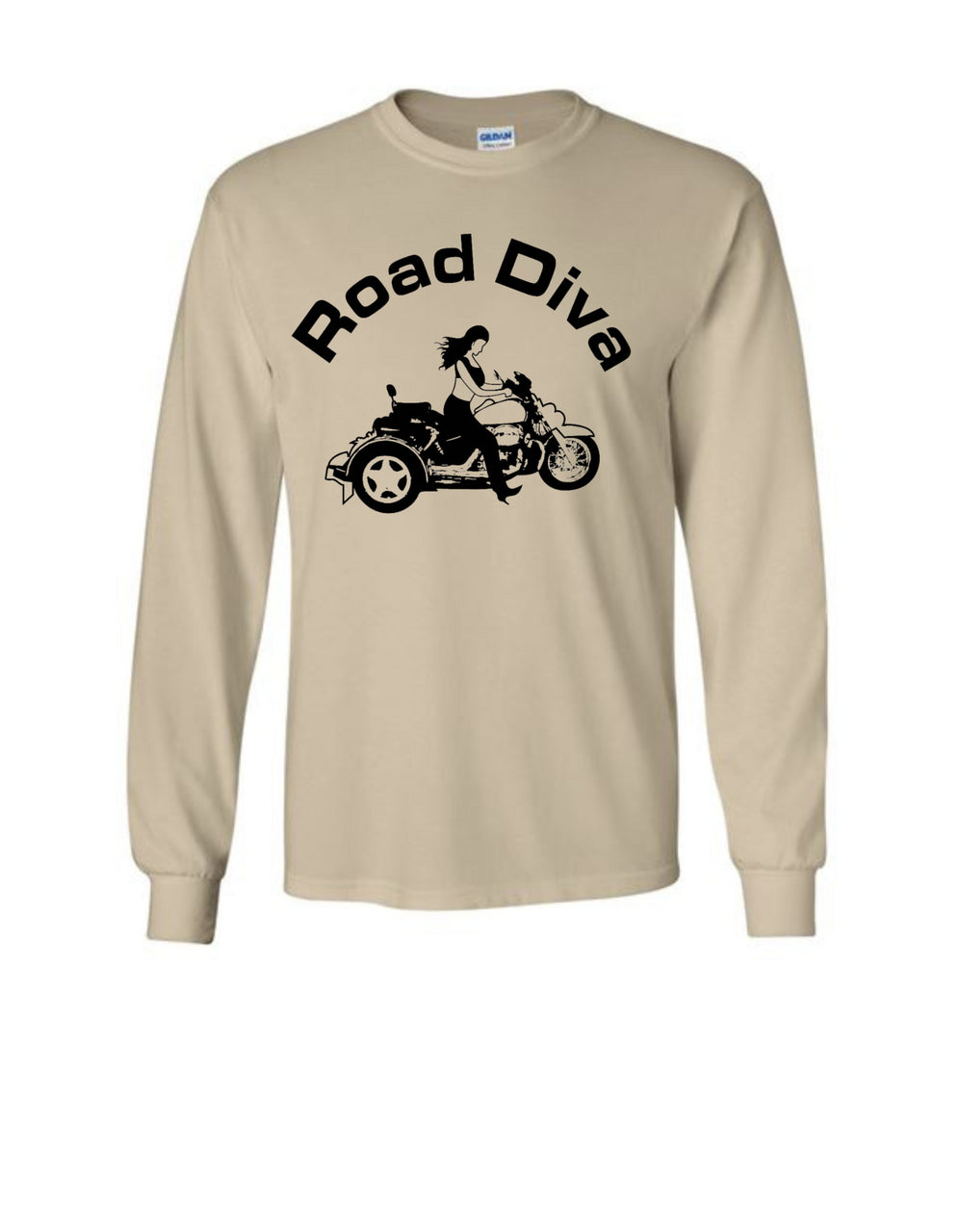 Trike Girl Motorcycle Long Sleeve Tee Shirt