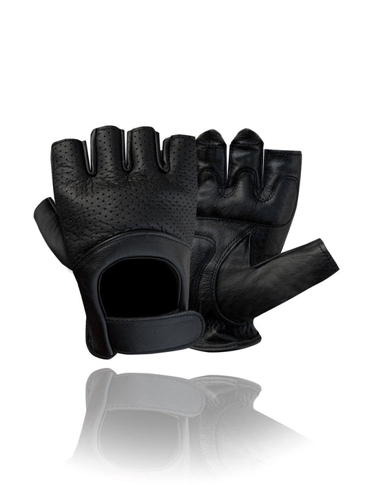 Black Breathable Gloves Hook & Loop Fastener