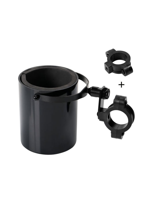 Chrome Black Motorcycle Cup Holder