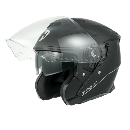 DOT & ECE Spyder Jet full face motorcycle helmet- Dull Black