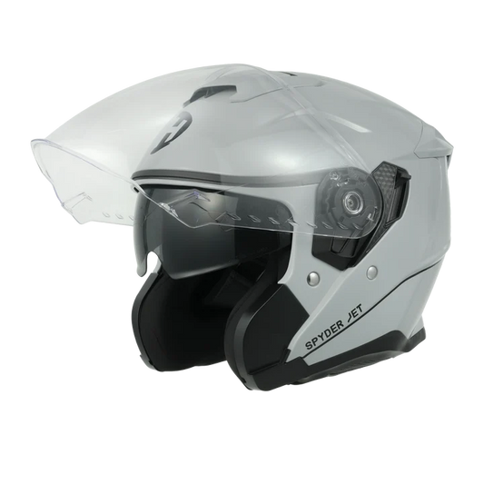 DOT & ECE Spyder Jet full face motorcycle helmet- Cool Grey