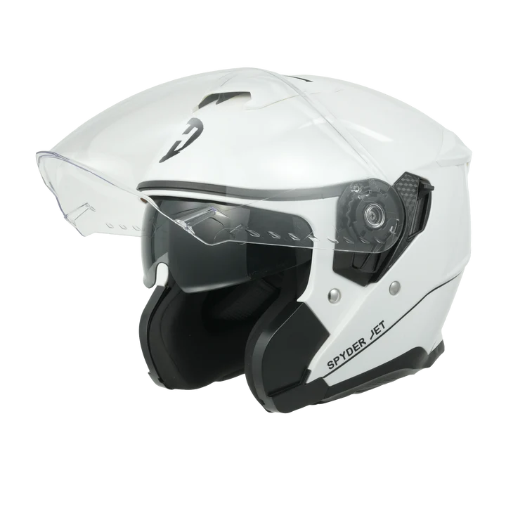 DOT & ECE Spyder Jet full face motorcycle helmet Hi-Gloss White