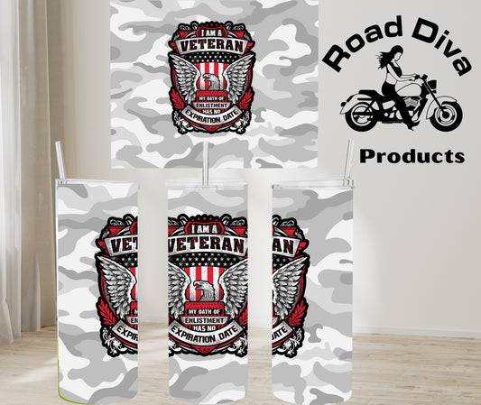 I am a Veteran stainless steel tumbler