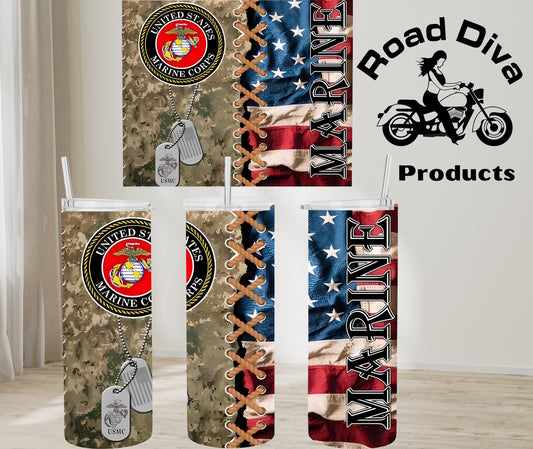U.S. Marines stainless steel tumbler