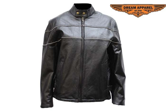 Womens Soft Leather Jacket With Air vents