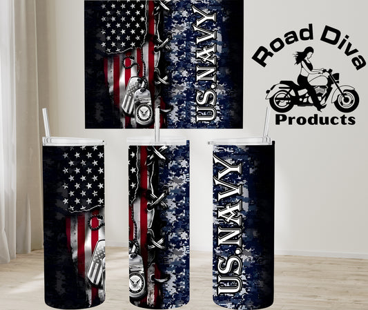 U.S. Navy stainless steel tumbler