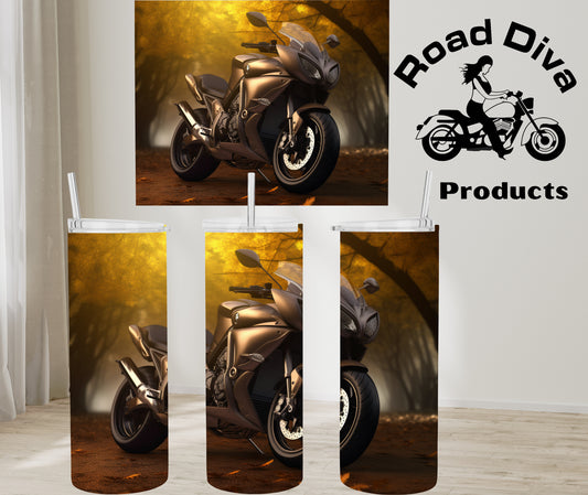 Night Ride motorcycle stainless steel tumbler