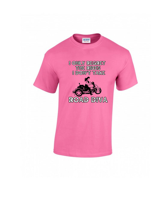 Trike Girl Motorcycle Regrets tee shirt